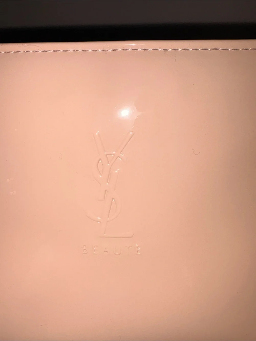 YSL Beaute Patent Leather Pouch in Nude